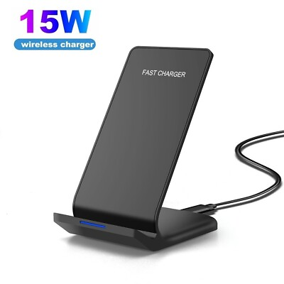 #ad 15W Wireless Charger Charging Station For Apple iPhone 15 14 13 Samsung S24 S23 $12.99