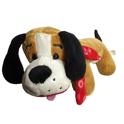 #ad Dan Dee Dachshund Wiener Dog Plush Red Scarf Brown Stuffed Animal 15quot; Long Puppy $14.99