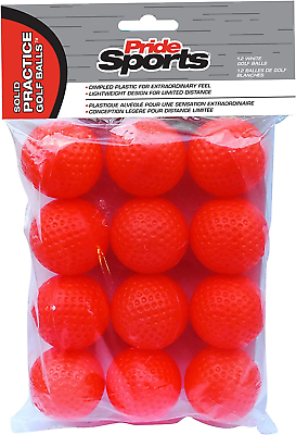 #ad Pridesports Practice Golf Balls 12 Count $7.99