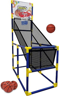 #ad Kids Basketball Hoop Arcade Game with 4 Balls Air Pump Indoor Toy Basketball $55.99
