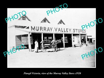 #ad OLD 8x6 HISTORIC PHOTO OF PIANGIL VICTORIA THE MURRAY VALLEY STORES c1920 AU $9.00