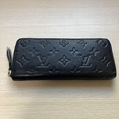 #ad LOUIS VUITTON Clemence M60171 Monogram Empreinte Leather Wallet Black 240414N $352.20