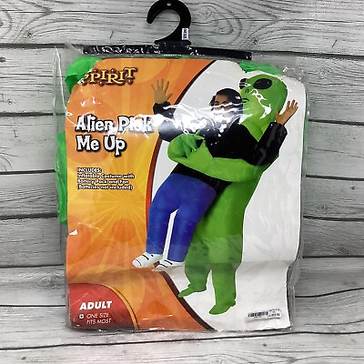 #ad Spirit Halloween Adult Alien One Size Pick Me Up Inflatable Costume $22.07