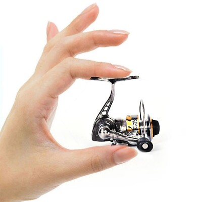 #ad POWER Full Metal Mini Small Spinning Reels Carp Raft Fishing Wheel Fish Gear $15.97