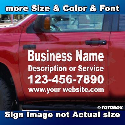 #ad Auto Business Sign Decals Car Custom Lettering Sign Decal Sticker $48.50