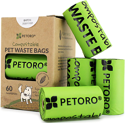 #ad Compostable Dog Poop Bags Corn Based Pet Waste Bags Eco Friendly LOT of 2 $22.47