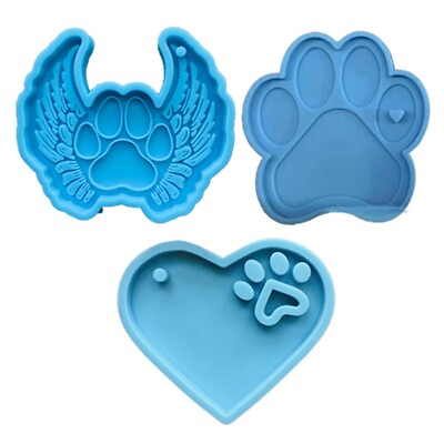 #ad DIY Dogs Paws Pendants Silicone Molds Handmade Necklace Earrings UV Resin Mold $7.59