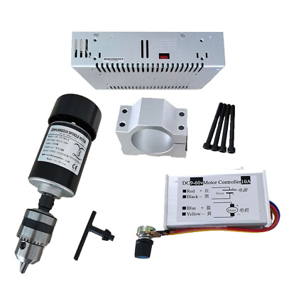 #ad 0.2kw Air Cooled Spindle B12 CNC 200W Spindle Motor for DIY CNC 24VDC 10000rpm $35.24