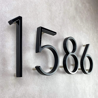 #ad New 5quot; Stainless Steel Floating House Number Outside Metal Modern House Numbers $7.99
