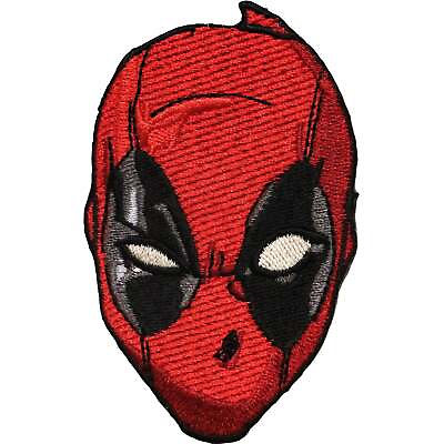 #ad Official Marvel Universe X Men Comics Deadpool Head Iron on Applique Patch $10.99
