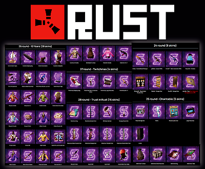 #ad RUST Twitch Drops Round 26 27 28 SKINS ⚡️ALL AVAILABLE 2024 $4.75