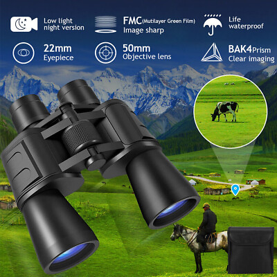 #ad 180x100 HD Military Zoom Powerful Binoculars Day Low Night Optics Hunting amp; Case $22.99