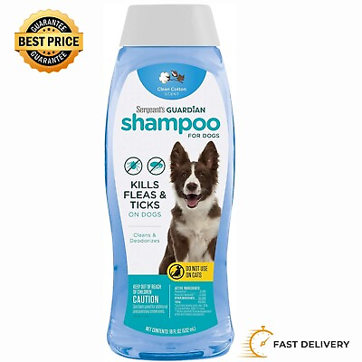 #ad Dog Flea And Tick Treatment Shampoo With Scent Clean Cotton For Dogs 18 Ounces $7.69