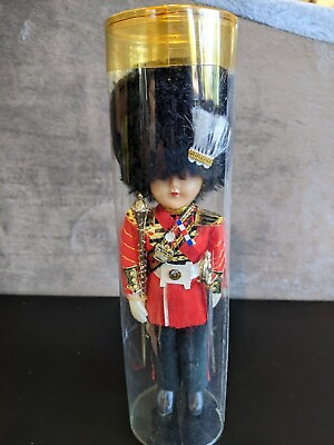 #ad VTG English England Queens Guard National Costume Doll Figure 9quot; Motion eyes $25.00