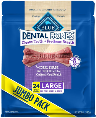 #ad #ad Dental Bones All Natural Rawhide Free Large Dental Dog Treats $31.99