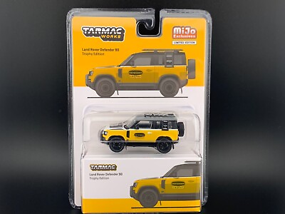 #ad Tarmac Works Land Rover Defender 90 Trophy Edition Yellow 1 64 $12.99