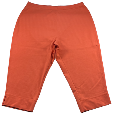 #ad Avenue Capri Pants Womens Plus size 24 Orange Pull on Stretch Casual $11.96