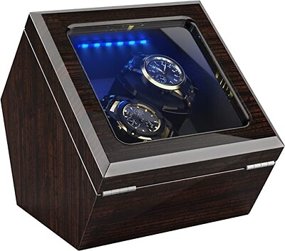 #ad INCLAKE Automatic Wood Watch Winder 2 winding GJ 19001 $80.00