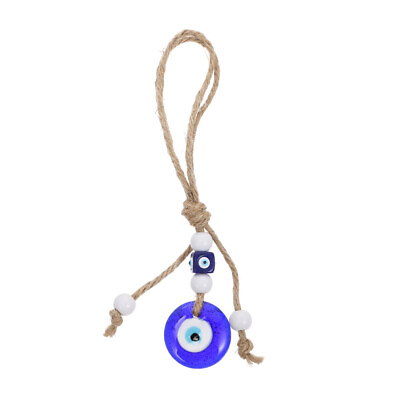 #ad 2 Pcs Blue Eyes Pendant Evil Charm Bead Lucky Ornament Decor $8.65