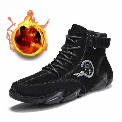 #ad Men#x27;s Boots Leisure Boots Keep Warm Plush Casual Shoes Lightweight Sneakers $32.68