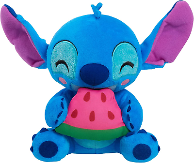 #ad STITCH Disney Small Plush Stitch and Watermelon Stuffed Animal Blue Alien Of $16.62