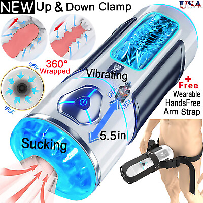 #ad APP Men Sex Toys Automatic Male Masturbation Cup Wearable Release Strap on $14.95
