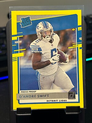#ad 2020 Panini Donruss Yellow Press Proof D#x27;Andre Swift Rated Rookie #309 $2.99