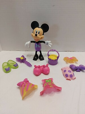 #ad Lot Disney Minnie Mouse Snap amp; Style Dress Up Boutique Clip On Clothes amp; More $14.25