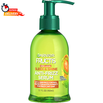 #ad Fructis Sleek amp; Shine Anti Frizz Serum for Frizzy Dry Hair Argan Oil 5.1 Fl O $12.95