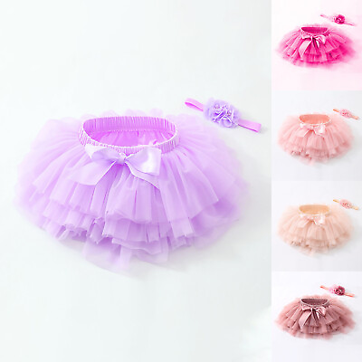#ad Baby Girls Soft Tutu Skirt Party Carnival Toddler Girl Mesh Tutu Bowknot $10.96