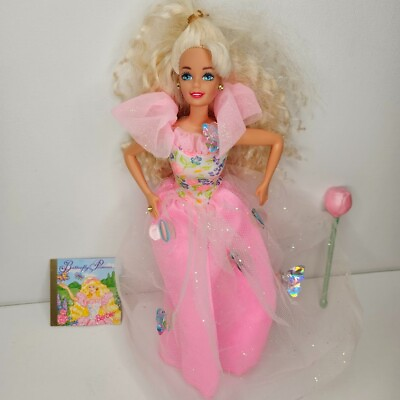#ad 1994 Mattel Butterfly Princess Barbie #13051 Blonde Original Accessories wand $16.00