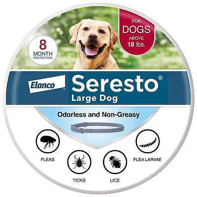 #ad Seresto Flea and Tick Collar 8 Months Protection for Large Dogs 18lbs！USA NewA $14.00