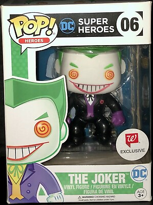 #ad Funko Pop DC Comics Super Heroes 06 Joker Black Suit Walgreens Exclusive Figure $15.75