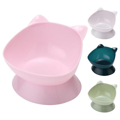 #ad Pet Supplies Water Bowl High Foot Cat Bowl Neck Cat Bowl Food Bowl Plastic $9.17