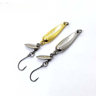 #ad 10PCS Spinner Spoon Metal Bait Micro Fishing Lure For Bass Trout Perch Pike $11.59
