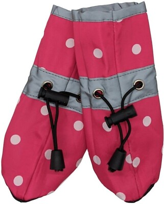 LM Fashion Pet Polka Dog Dog Rainboots Pink $15.94