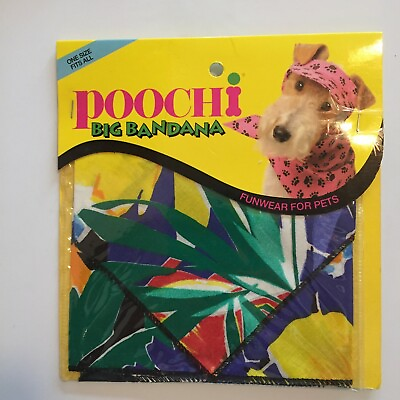 #ad POOCHIE Big Bandana for Dog One Size Fits All $1.50