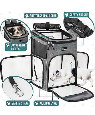 #ad Pet Dog Carrier Backpack Portable Travel Cat Bag Comfort Breathable Mesh Soft $32.55