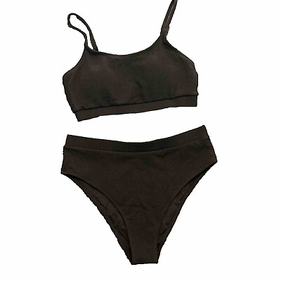 #ad Women’s 2 Piece Black Sport Bra Bikini Size 2X NWOT Swim $10.00