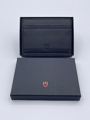 #ad TUDOR Carries Cards Card Holder Black Leather $67.82