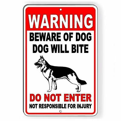 #ad #ad Beware Of German Shepard Dog Will Bite Do Not Enter Sign Decal Security BD036 $10.37