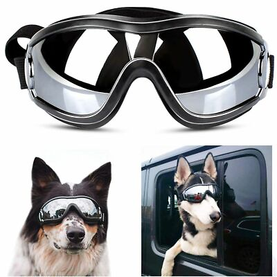 Dog Goggles Sunglasses UV Protection Waterproof Glasses for Medium Large Breed $10.16
