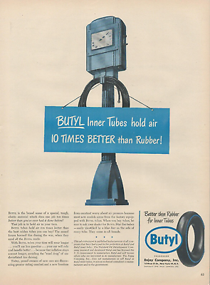 #ad 1948 Butyl Tire Inner Tubes Hold Air 10 Times Better Than Rubber Print Ad $9.99
