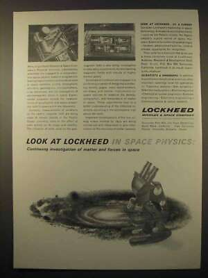 #ad 1963 Lockheed Missiles amp; Space Company Ad $19.99