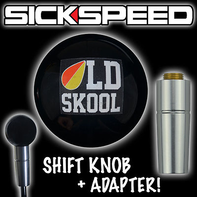 #ad BLACK OLD SKOOL SHIFT KNOB amp; AUTOMATIC ADAPTER FOR AUTO GEAR SHIFTER LEVER KA2 $32.60