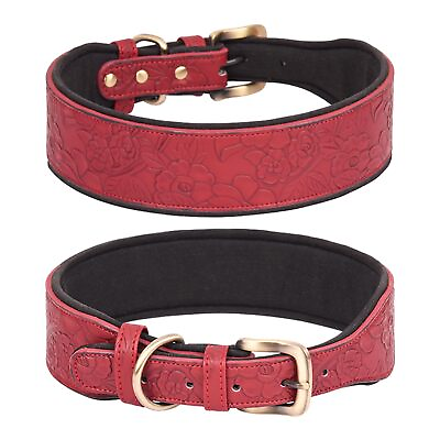 #ad Leather Dog Collar for Large Dogs Medium Dogs amp; Small Dogs PU Leather Collar ... $28.05