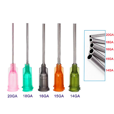 #ad Dispense Dispensing Needle 1quot; Blunt needle tip Luer Lock 14 20G VIP $7.99