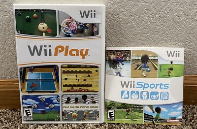 #ad Wii Sports And Wii Play Nintendo Wii Disc Manual Case *Read Desc* $20.00