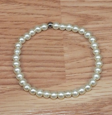 #ad Unbranded Baby Baptism Christening Faux Pearl Fashion Bracelet Only **READ** $14.08