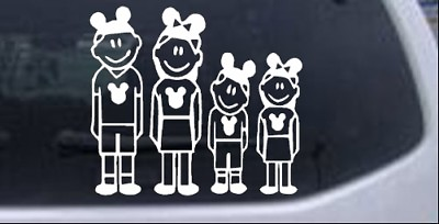 #ad Mickey Mouse Disney 2 Kids Stick Family Car or Truck Window Laptop Decal Sticker $33.81
